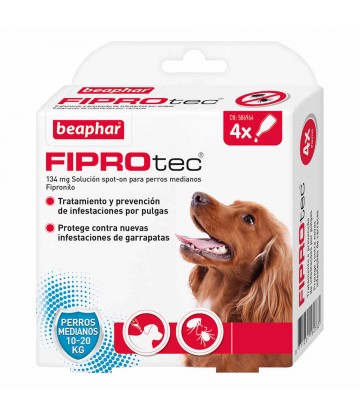 Fiprotec Spot On Perro 10-20kg (4x1,34ml)