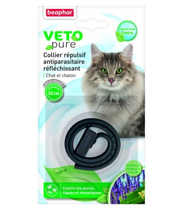 Collar Gato Reflectante Negro Margosa