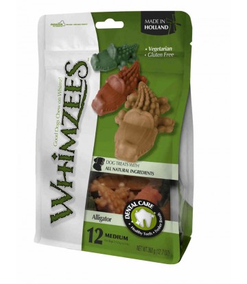Whimzees Cocodrilo M Mix 8,7cm Bolsa 12 uds (6uds)