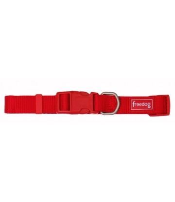 Collar Nylon Basic Rojo 0,8 x 10/20cm
