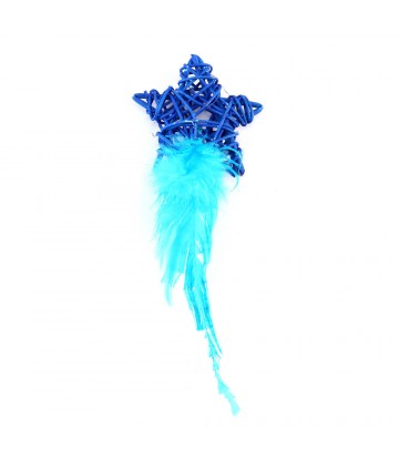 Estrella Con Plumero 13 x 7cm Lila