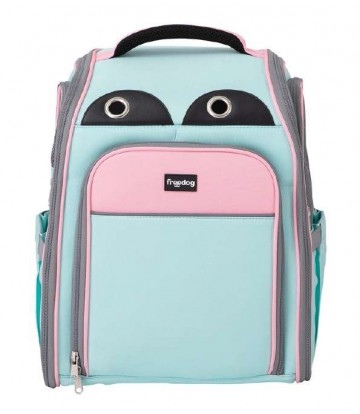 Mochila Fuji Con Compartimento Rosa y Azul 42x39x26