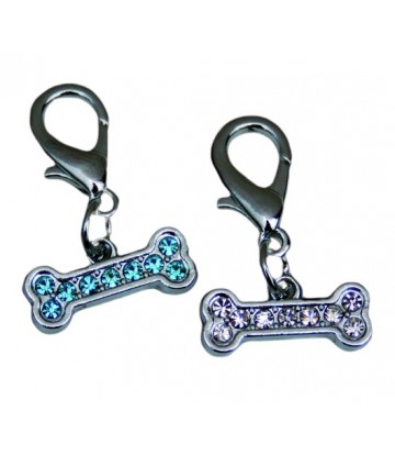 Colgante Mini Hueso Piedras BCO