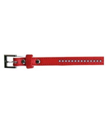 Collar polipiel Brillantes rojo 1,3x30cm