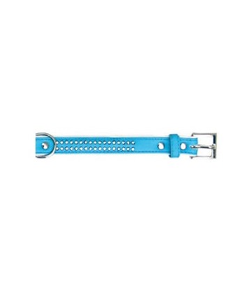 Collar polipiel Brillantes azul 1,3x35cm