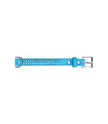 Collar polipiel Brillantes azul 1,3x40cm