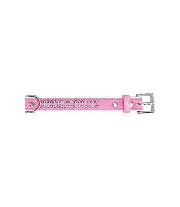 Collar polipiel Brillantes rosa 1,3x40cm
