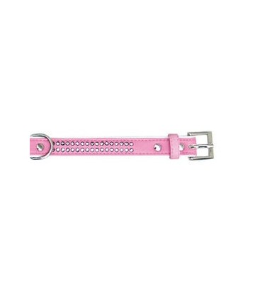 Collar polipiel Brillantes rosa 1,9x45cm