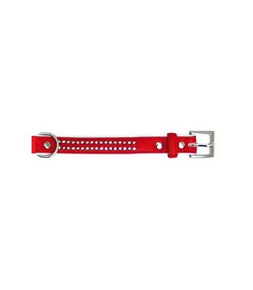 Collar polipiel Brillnates rojo 2,5x55cm