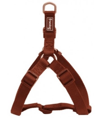 Arnés Nylon Basic Tipo A Marrón 15mmx30-50cm