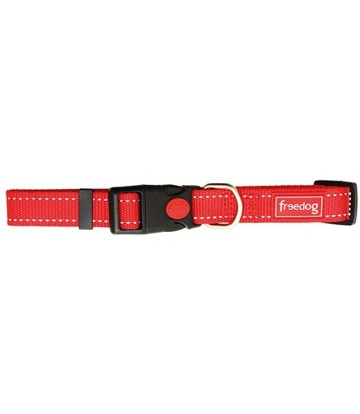 Collar nylon reflect ROJO 10mm
