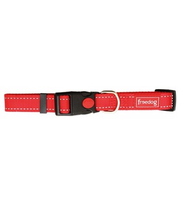 Collar nylon reflect ROJO 15mm