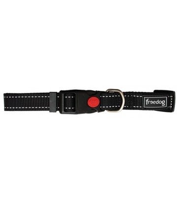 Collar nylon reflect NEGRO 10mm