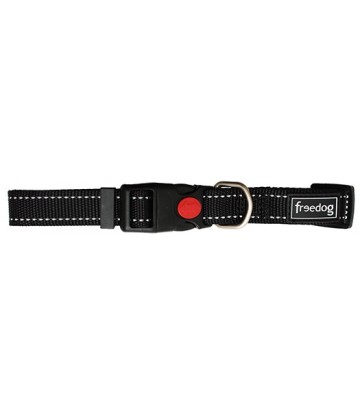 Collar nylon reflect NEGRO 15mm