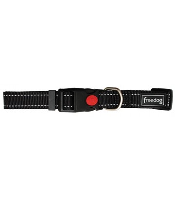 Collar nylon reflect NEGRO 20mm
