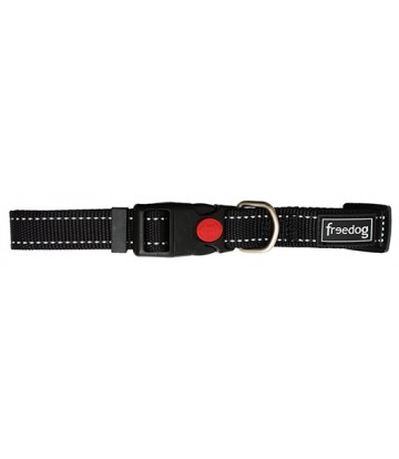 Collar nylon reflect NEGRO 25mm
