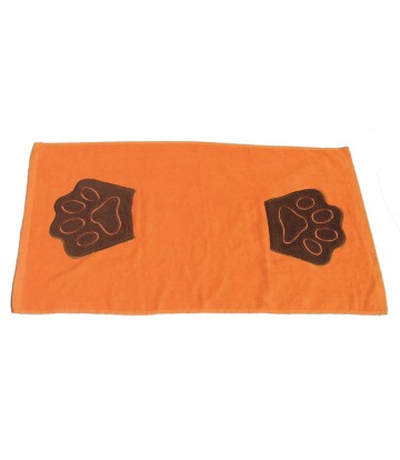 Toalla huella naranja 85x50cm