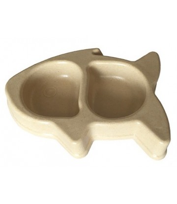 Bowl Bamboo TwinFish Beige