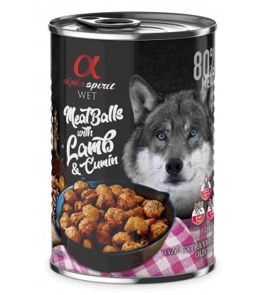 Alpha Spirit Albondigas De Cordero Y Comino 400 G (12 uds)