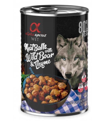 Alpha Spirit Albondigas De Jabali Y Tomillo 400 G (12 uds)