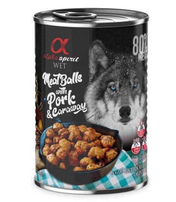 Alpha Spirit Albondigas Cerdo Y Alcaravea 400 G (12 uds)