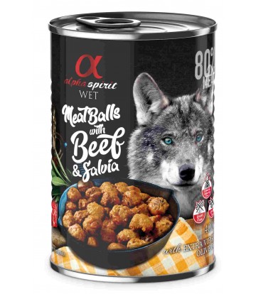 Alpha Spirit Albondigas De Buey Y Salvia 400 G (12 uds)