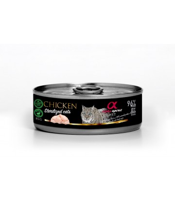 Alpha Spirit Wet Cat Esterilizado Pollo 85Gr (18Uds)