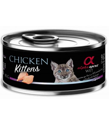 Alpha Spirit Wet Cat Kitten Pollo 85Gr (18Uds)