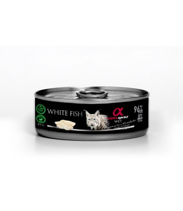 Alpha Spirit Wet Cat Pescado Blanco 85Gr (18Uds)