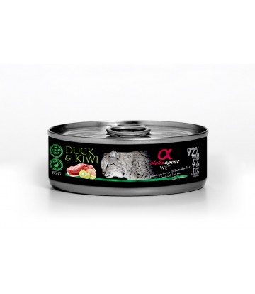 Alpha Spirit Wet Cat Pato con Kiwi 85Gr (18Uds)