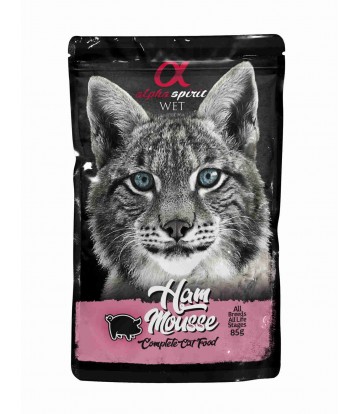Alpha Spirit Wet Cat Pouch Mousse de Jamón 85 gr (24 uds)