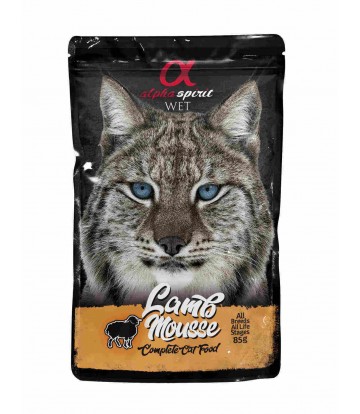 Alpha Spirit Wet Cat Pouch Mousse de Cordero 85 gr (24 uds)
