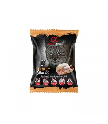 Alpha Spirit Snack de Pavo para Gatos 50gr (24uds)