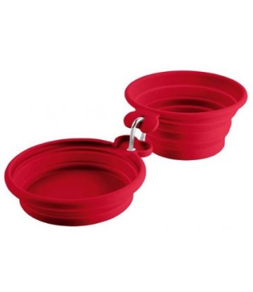 Silicone Travel bowl List 350/750 ml red
