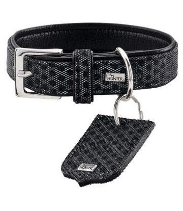 Collar Hella Reflect, 30 Artificial leather, reflecting, black