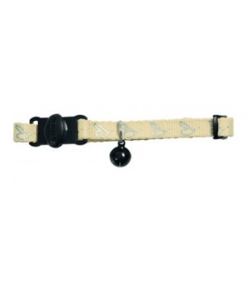 Cat collar "by Laura" Polyester, creme