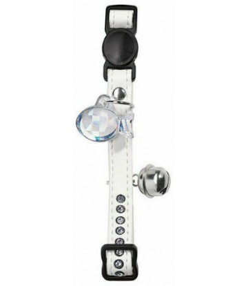 *Collar Gato Modern Art Luxus Cuero Art BCO