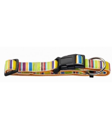 *Collar Fancy Stripes Vario Basic Nylon Multicolo*