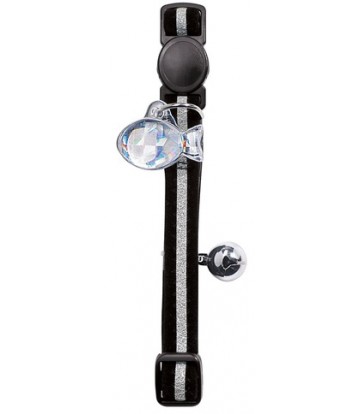 *Collar Gato Silver Velvet Reflect Nylon NG