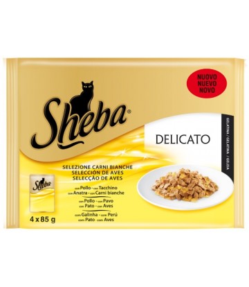 Sheba Aves En Gelatina 4X85Gr (13Uds)
