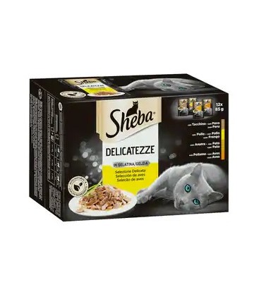 Sheba Multipack Delicatezze Gelatina Aves 12x85gr (4uds)