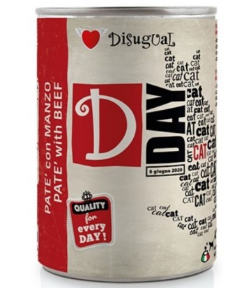 D-Day Cat Wet Ternera 400gr (6uds)