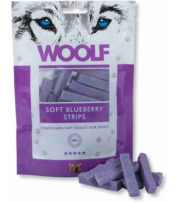 Woolf Soft Blueberry Strips 100gr