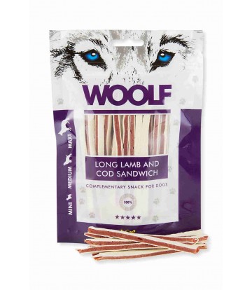 Woolf Soft Lamb and Cod Sandwich LONG 100Gr