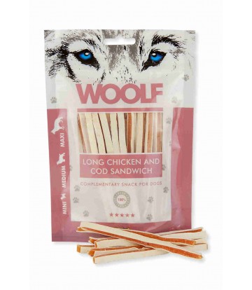 Woolf Soft Chicken & Cod Sandwich LONG 100Gr