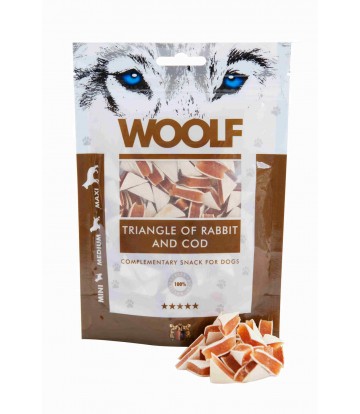 Woolf Rabbit and Cod Triangle 100gr