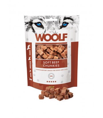 Woolf Dog/Cat Beef Chunkies 100gr