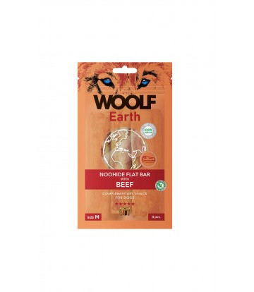 Woolf Earth Flat Bar with Beef M 90gr (10uds)